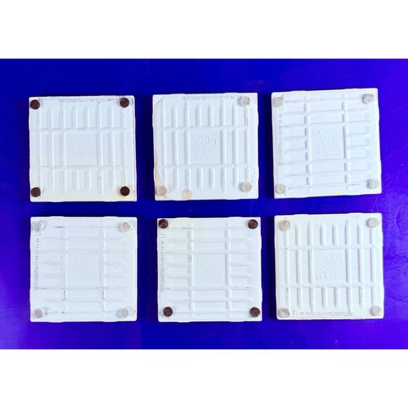 Coaster Set Burton Ale Nightmare Before Xmas Characters 6 Handmade Ceramic Tiles - Picture 8 of 10